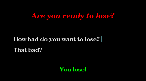 losing banner